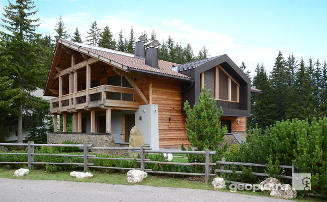 Chalet luxury pietra ricostruita secco